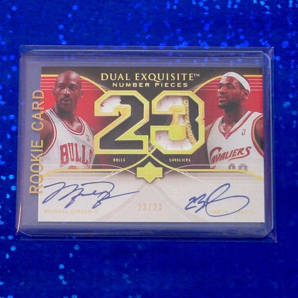 Michael Jordan and Lebron James Autograph Card